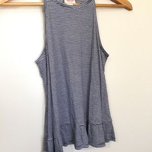 Mossimo High Neckline Tank Top Peplum Hem